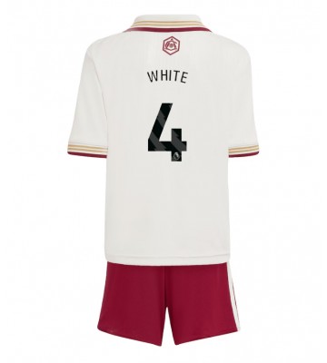 Arsenal Ben White #4 Tredjetrøje Børn 2025-26 Kortærmet (+ Korte bukser)